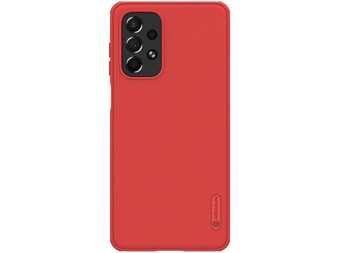 Funda Durable NILLKIN Super Frosted Shield Pro para Samsung Galaxy A73 Rojo