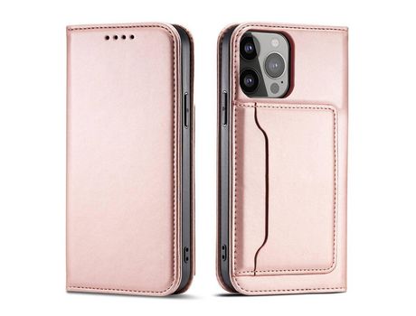 Funda Porta Tarjetas Magnéticos para iPhone 13 Pro Max Book Porta Tarjetas Rosa
