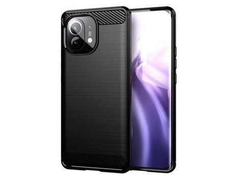 Funda para Xiaomi 12 y 12X FORCELL Efecto Carbono Negro