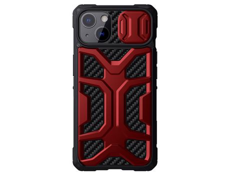 Funda NILLKIN Adventruer para iPhone 13 Armor con de Cámara Rojo