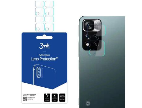 Película Cámara para Xiaomi Redmi Note 11 Pro 3Mk Cristal Templado para 4Pcs Rojo