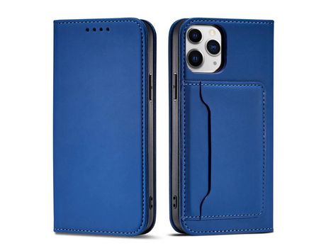 Funda Porta Tarjetas Magnéticos para iPhone 12 Pro Max Book Porta Tarjetas Azul
