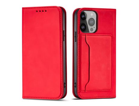 Funda de Tarjeta Magnética para iPhone 13 Mini Rojo