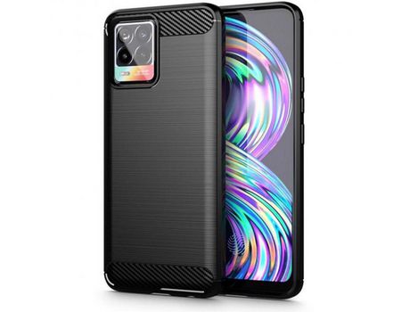 Funda FORCELL Carbon para Realme 8 Negro