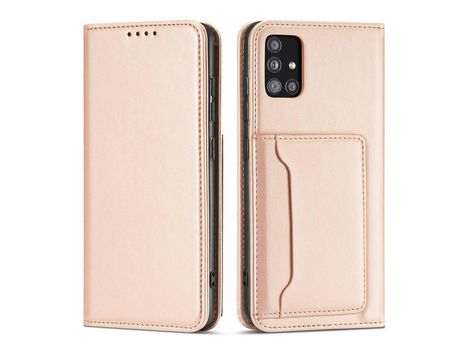 Funda Porta Tarjetas Magnético para Samsung Galaxy A53 5G Bolsa Porta Tarjetas Rosa