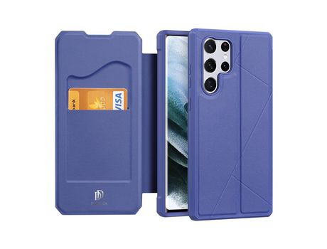 Funda para Samsung Galaxy S22 Ultra DUX DUCIS Piel Sintética flip Azul