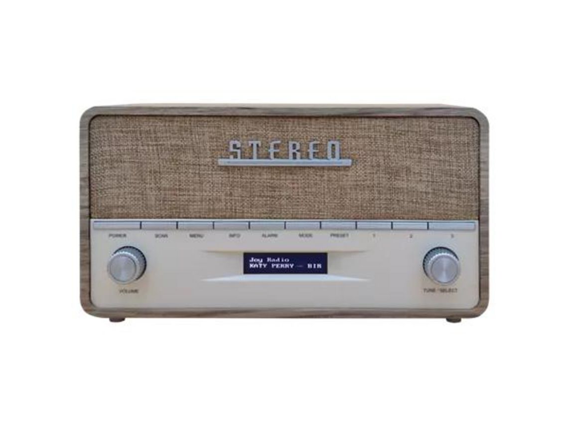 DENVER DAB-36LW radio Portátil Digital Marrón, Blanco