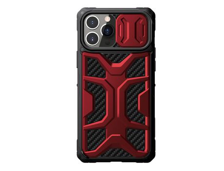 Funda NILLKIN Adventruer para iPhone 13 Pro Armor con de Cámara Rojo