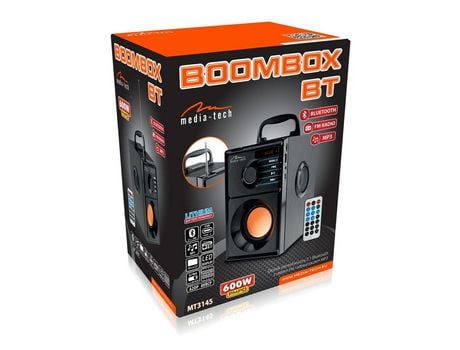 Altavoz Bluetooth MEDIA TECH BoomBox BT MT3145 V2 (Negro - Bluetooth - 600 W)