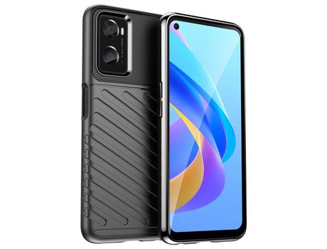 Funda Rígida Flexible Thunder para Oppo A76 / Oppo A36 / Realme 9I Negro