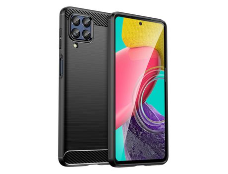 Funda Flexible de Estilo Carbono Flexible para Samsung Galaxy M53 5G Negro