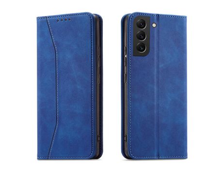 Funda Magnética para Samsung Galaxy S22 + S22 Plus Bolsa Porta-Tarjetas Azul