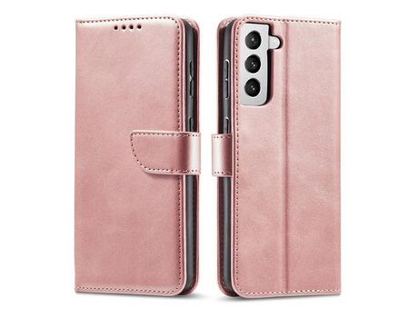Funda Magnética Elegante Tipo Estante con Soporte para Samsung Galaxy S21 Fe Rosa