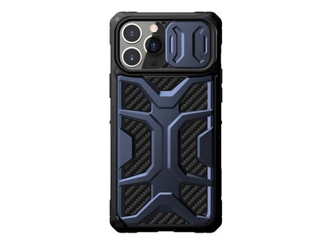Funda NILLKIN Adventruer para iPhone 13 Pro Max Armor con de Cámara Azul