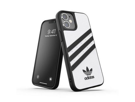 Funda ADIDAS Or Moldado Pu Fw20 iPhone 12 Mini Negro y Blanco