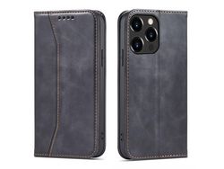 Funda Magnética para iPhone 13 Pro Max Bolsa Porta-Tarjetas Negro