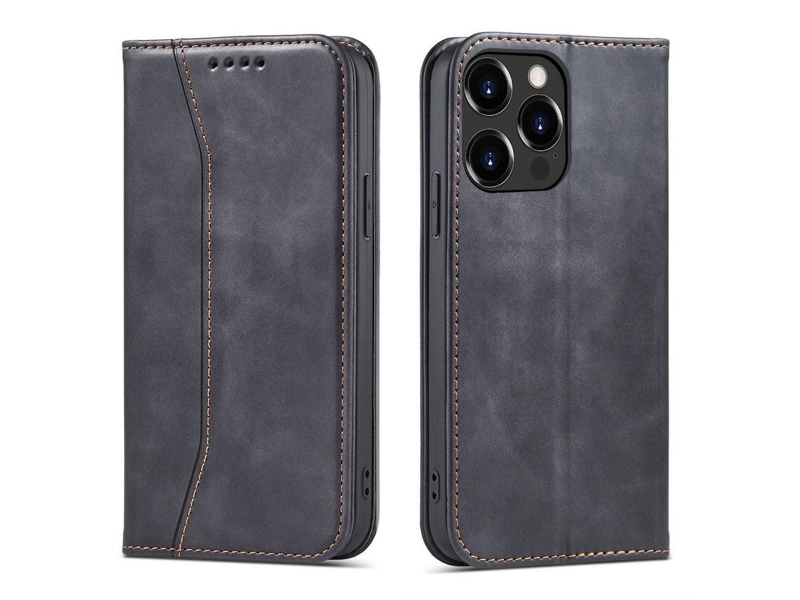 Funda Magnética para iPhone 13 Pro Max Bolsa Porta-Tarjetas Negro