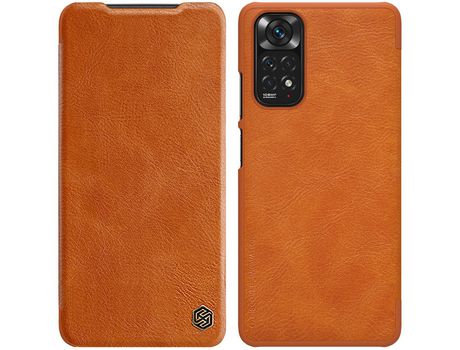 Funda de Couro Sintético NILLKIN Qin para Xiaomi Rojo mi Note 11S / Note 11 Marrón