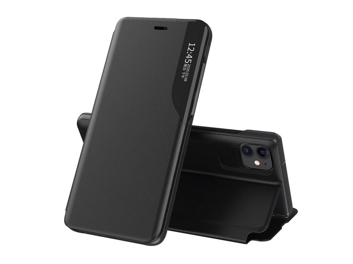 Funda para iPhone 13 Pro HURTEL Piel Sintética Negro