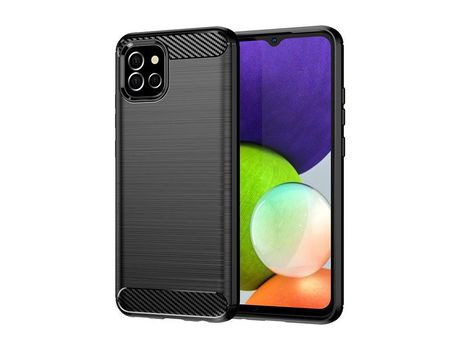 Funda para Samsung Galaxy A03S HURTEL Efecto Carbono Negro