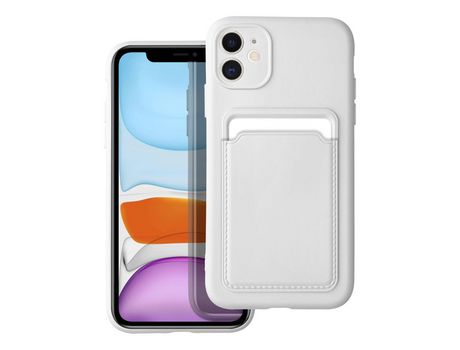 Funda para iPhone 11 FORCELL Porta Tarjetas Blanco