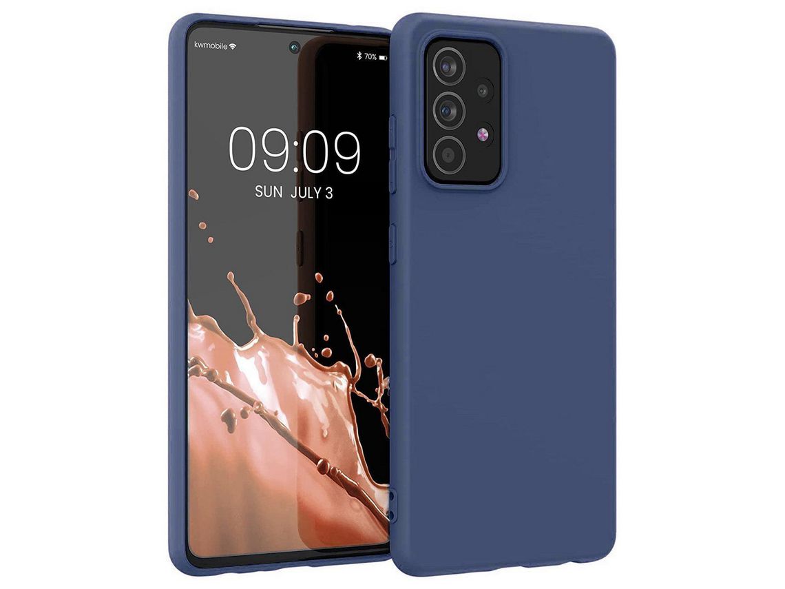 Funda para Samsung Galaxy A22 4G HURTEL Silicona Rubber Azul