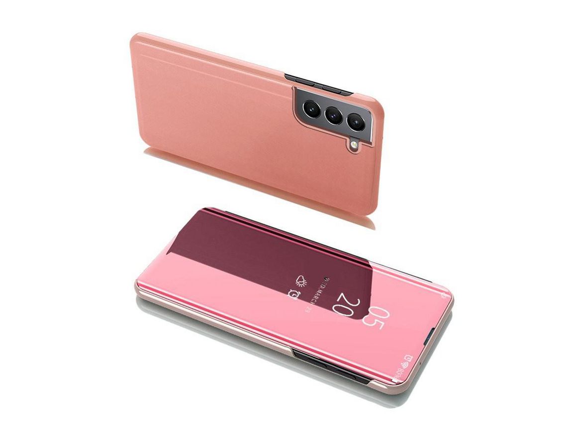 Funda para Samsung Galaxy S22 Plus HURTEL Clear View Rosa