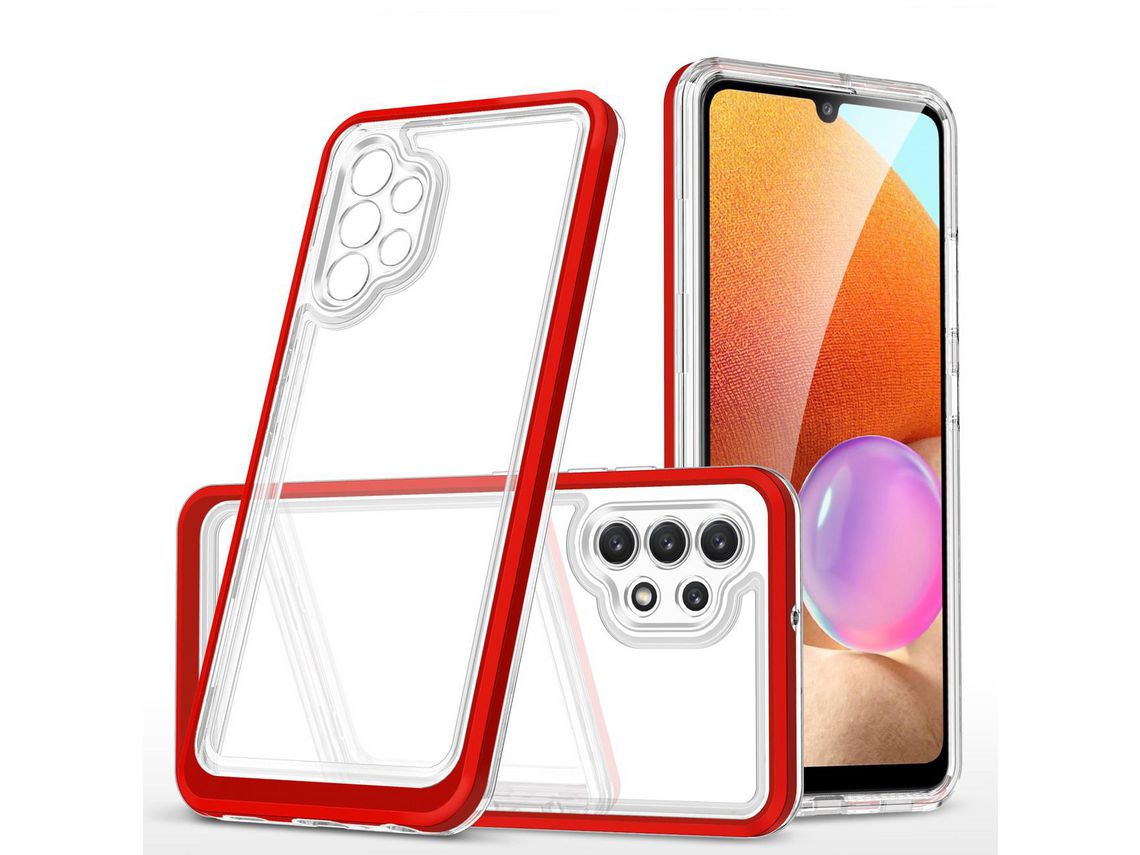Funda para Samsung Galaxy A72 4G HURTEL Acrílico Rojo
