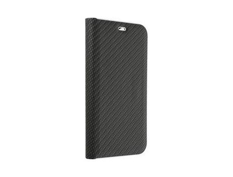 Funda para Samsung Galaxy S22 Plus FORCELL Libro Efecto Carbono Soft Negro