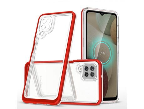 Funda para Samsung Galaxy A22 4G HURTEL Acrílico Rojo
