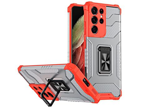 Funda para Samsung Galaxy S22 Ultra WOZINSKY con Soporte Rojo