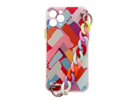 Funda para iPhone 13 Pro HURTEL con Cadena Shock Multicolores