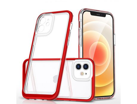Funda para iPhone 12 HURTEL Acrílico Rojo