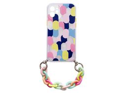 Funda para Samsung Galaxy A42 5G HURTEL con Cadena shell Multicolores