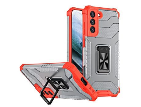 Funda para Samsung Galaxy S21 Fe HURTEL con Soporte Rojo