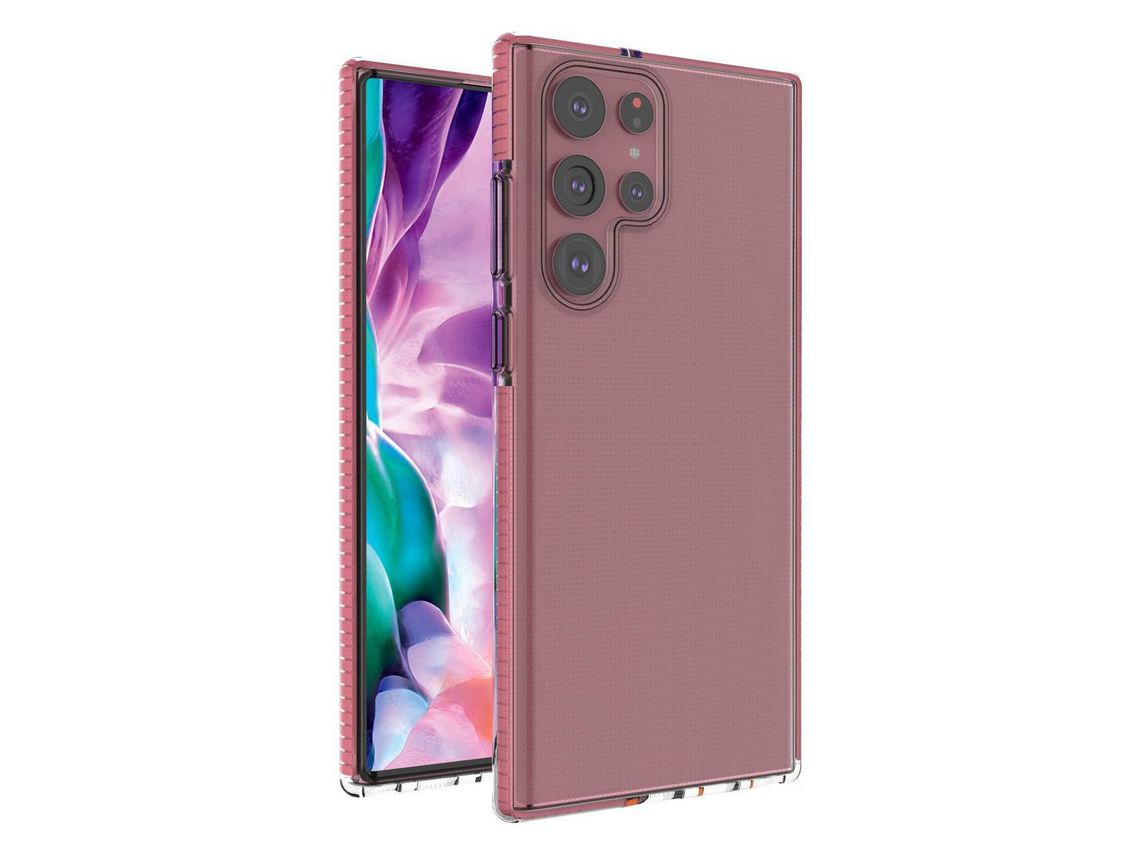 Funda para Samsung Galaxy S22 Ultra HURTEL Gel Rosa