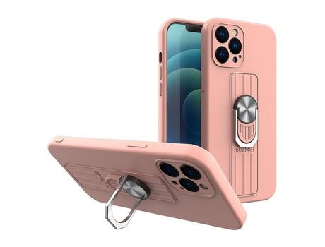 Funda para Samsung Galaxy A12 HURTEL con Soporte Rosa