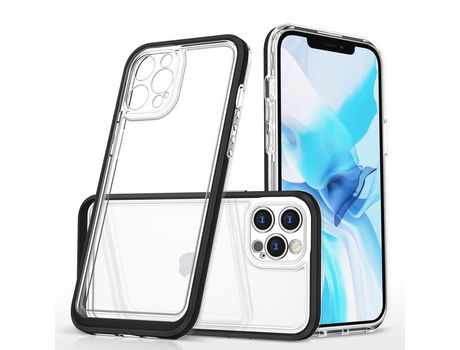 Funda para iPhone 12 Pro HURTEL Acrílico Negro
