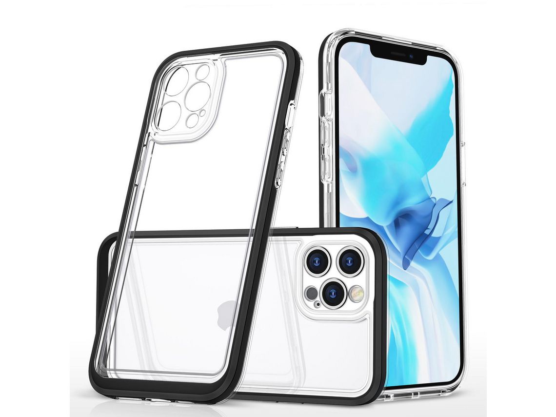 Funda para iPhone 12 Pro Max HURTEL Acrílico Negro