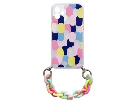 Funda para Samsung Galaxy A22 5G HURTEL con Cadena shell Multicolores