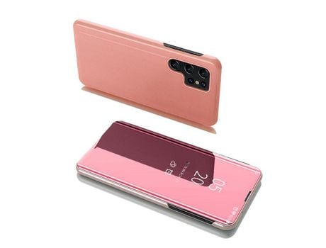 Funda para Samsung Galaxy S22 Ultra HURTEL Clear View Rosa