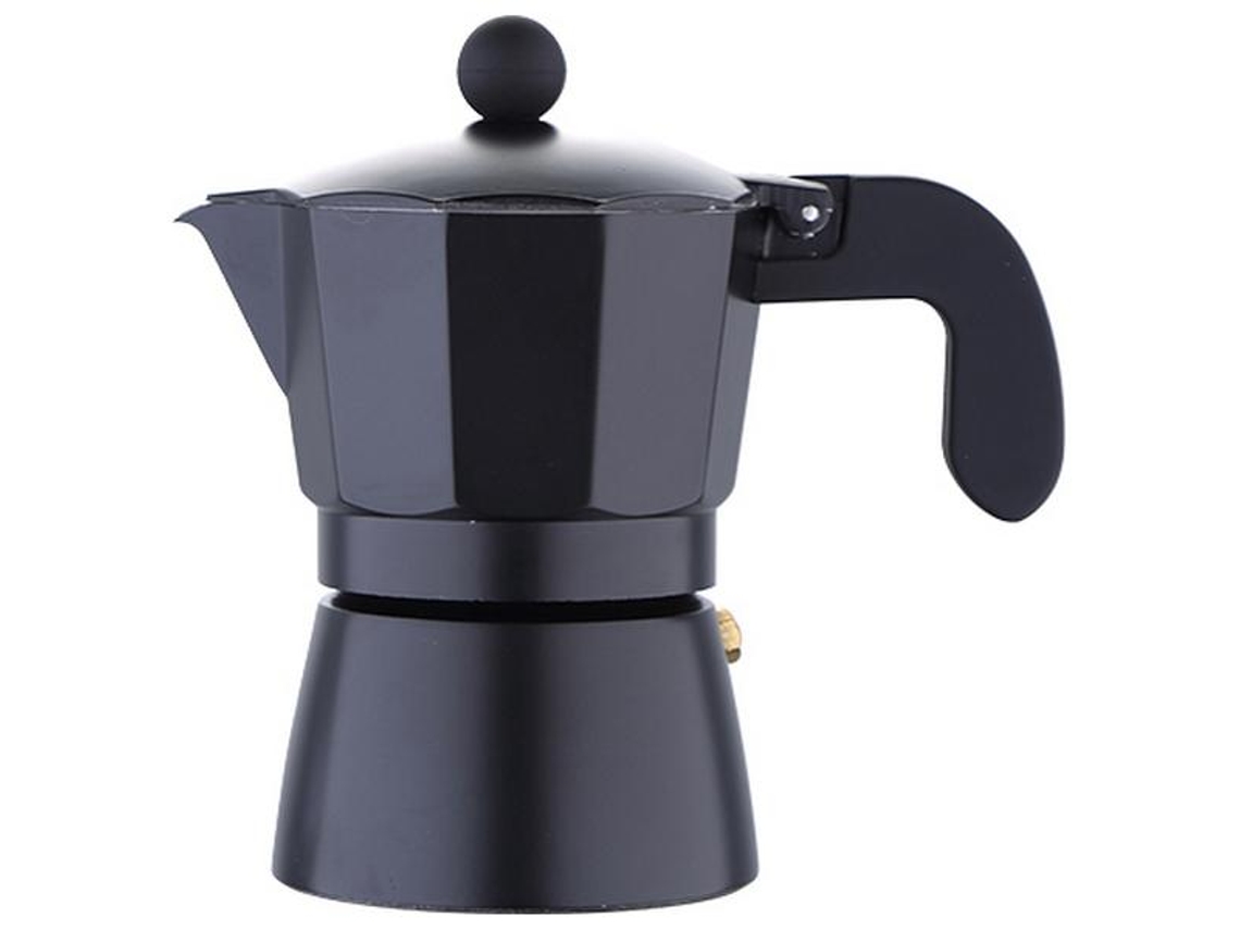 Cafetera San Ignacio Florencia Negra Silicona Aluminio 3 Kopjes