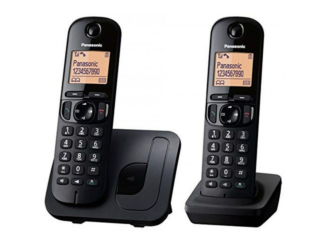 Teléfono Inalámbrico KX-TGC212 (Negro Ambar Monocromo) PANASONIC