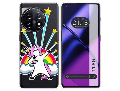 Funda Silicona Transparente para Oneplus 11 5G diseño Unicornio Dibujos