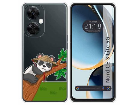 Funda Silicona Transparente para Oneplus Nord CE 3 Lite 5G diseño Panda Dibujos