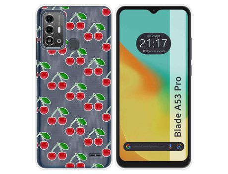 Funda Silicona para Zte Blade A53 Pro diseño Cerezas Dibujos
