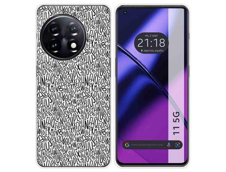 Funda Silicona para Oneplus 11 5G diseño Letras Dibujos