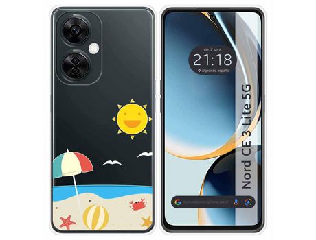 Funda Silicona Transparente para Oneplus Nord CE 3 Lite 5G diseño Playa Dibujos