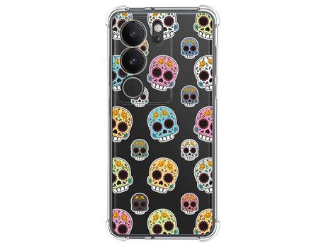 Funda Silicona Antigolpes para Vivo V29 5G diseño Catrina Dibujos