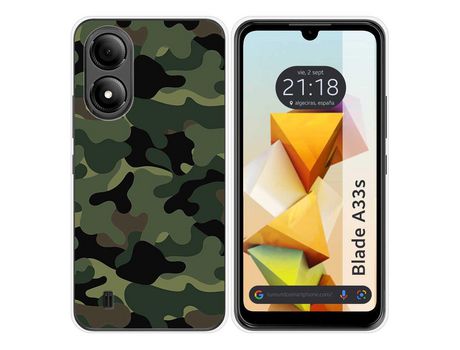 Funda Silicona para Zte Blade A33s diseño Camuflaje Dibujos